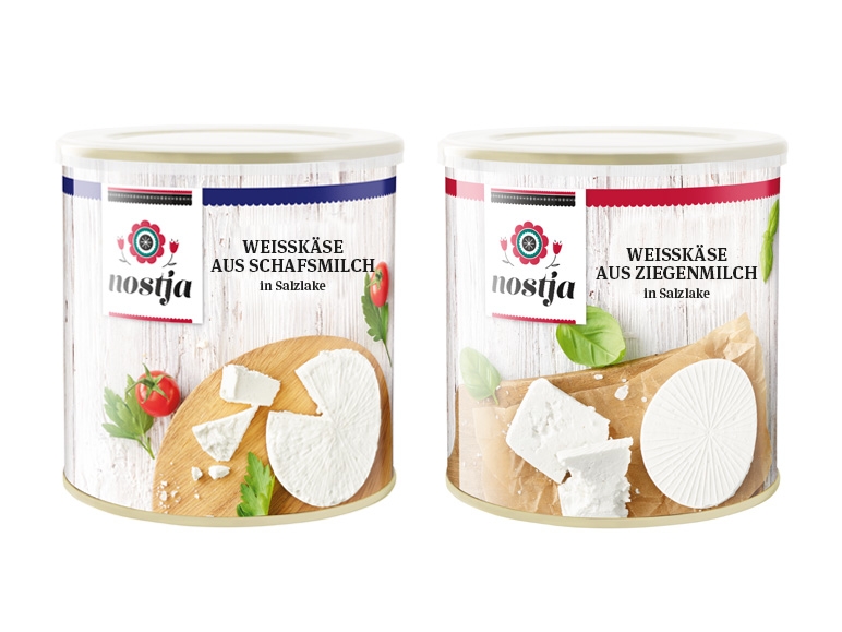 NOSTJA Weisskäse aus Ziegen- oder Schafsmilch