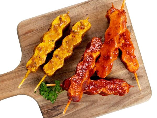 Vegane Grillspieße mariniert