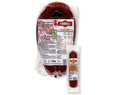 Assortimento di salsicce di manzo