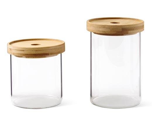 Crofton Glass Canister with Bamboo Lid - Aldi - US - Specials archive