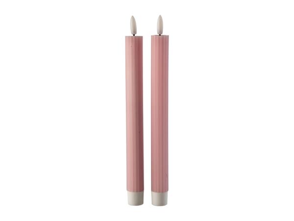 Livarno Home LED Real Wax Candles - 2 Pack - Pink