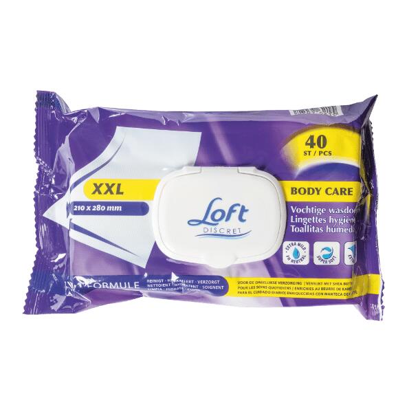Lingettes hygiéniques ou gants de toilette