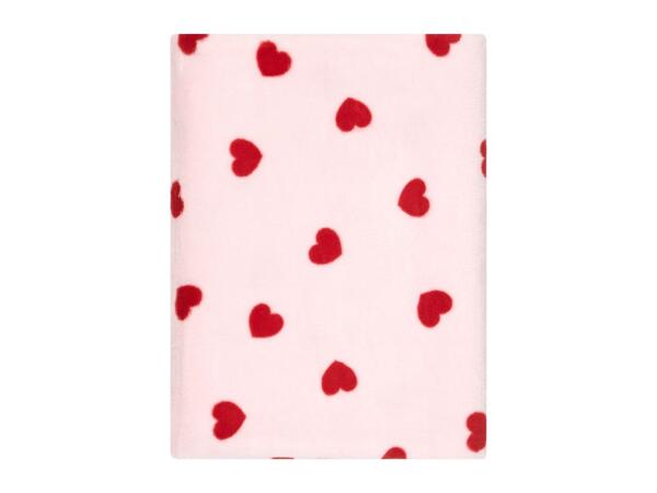 Livarno Home Pink Blanket With Hearts