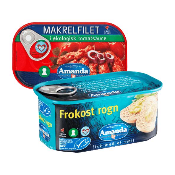 AMANDA Frokostrogn eller makrelfilet