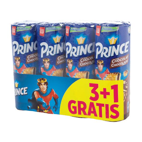 Biscuits au chocolat Lu Prince, pack de 4