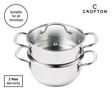 Stainless Steel 2-Tier Steamer Pot or Asparagus Pot
