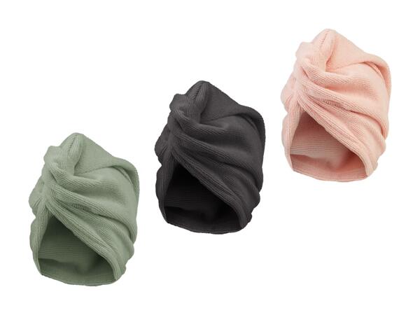Serviette pour cheveux en tissu éponge