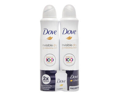 Dove Antiperspirant Deodorant for Men 2 x 148g or Women 2 x 127g