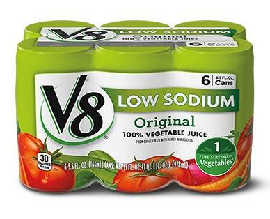 V8 
 100% Juice 6-Pack Regular or Low Sodium