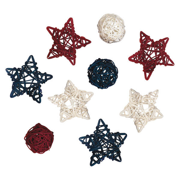 KIRKTON HOUSE Rattan Star & Ball Americana Bowl Fillers
