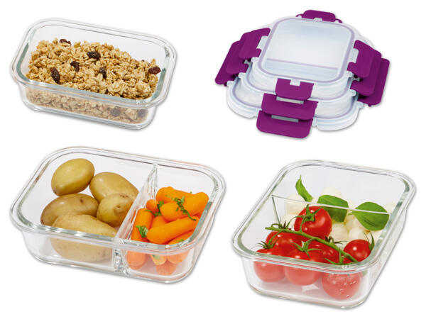 Glas-Lunchboxen-Set, 3-teilig