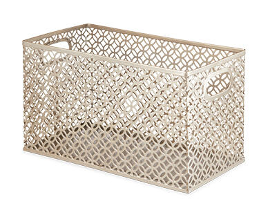 Gold Metal Desk Storage