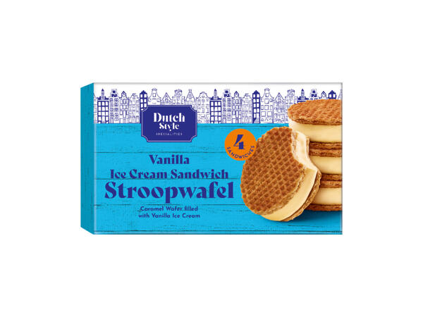 Vaniljglass med kolavåffla