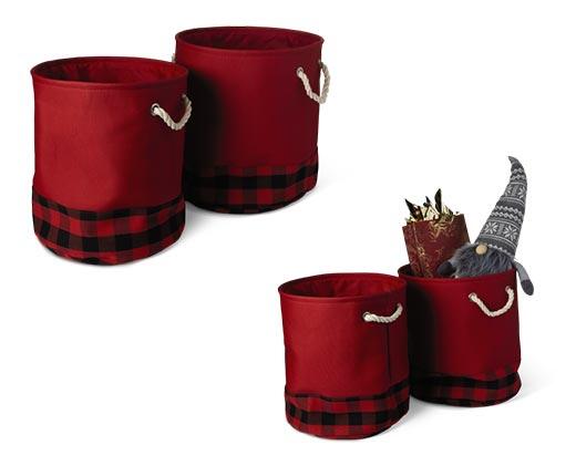 Huntington Home 
 Holiday Canvas Bins