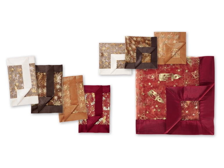 MERADISO(R) Reversible Tablecloth 85 x 85cm/ Table Runner 50 x 150cm