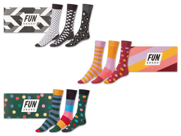 FUN Socks(R) Damen/Herren Socken, 3 Paar
