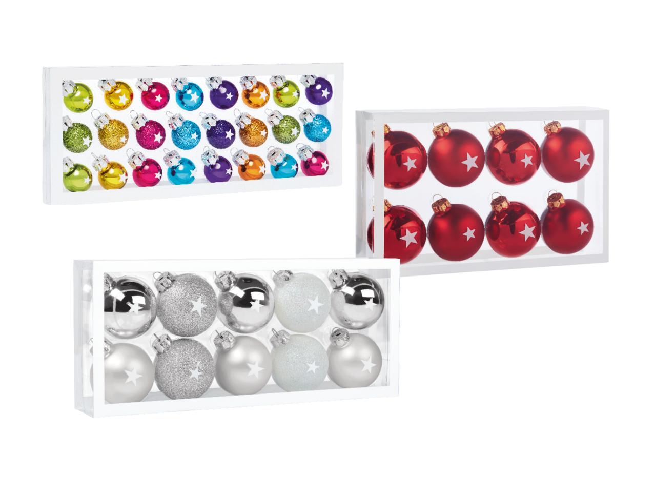 MELINERA Glass Christmas Tree Baubles