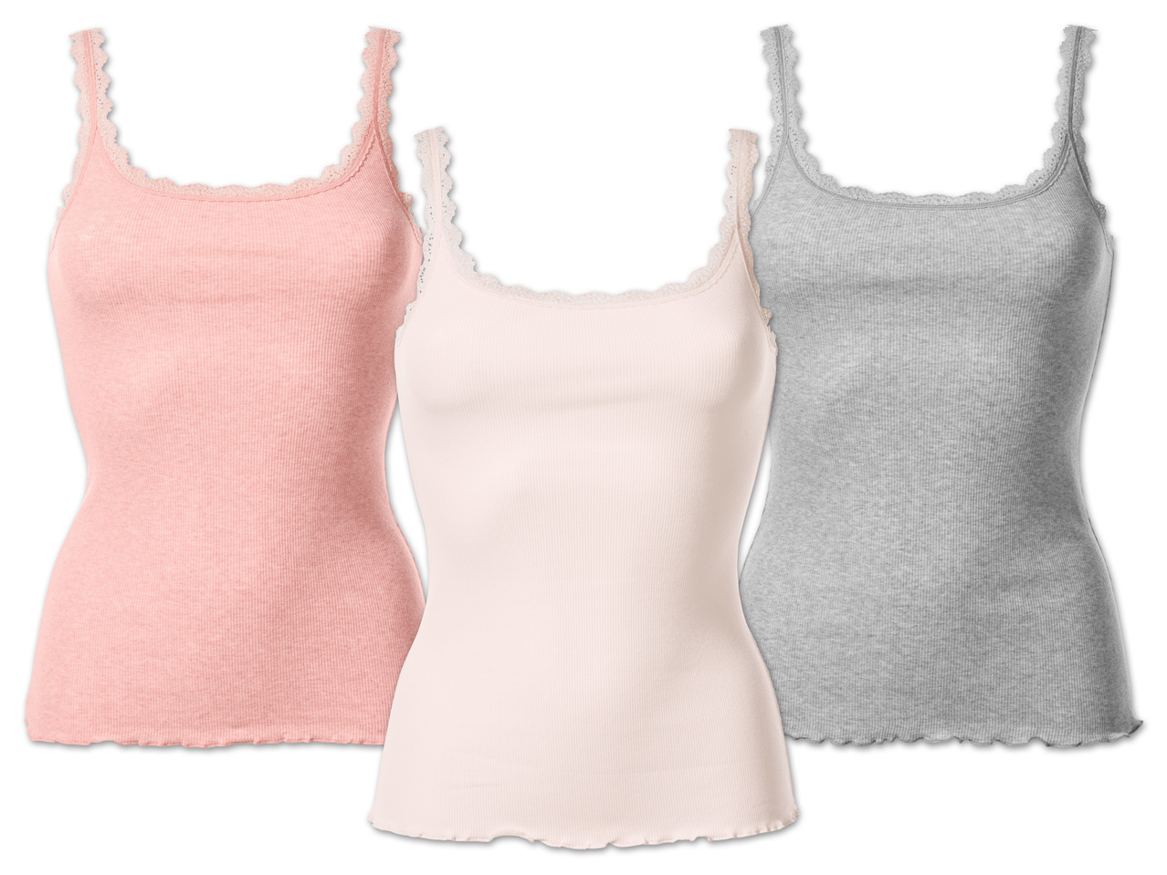 ESMARA(R)LINGERIE Damen Ripptop, 3 Stück1