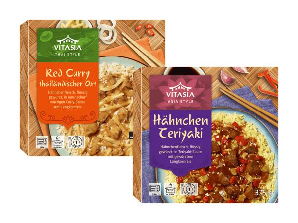 Red Curry oder Hähnchen Teriyaki