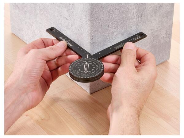 Combination square, mitre saw protractor, angle measurer or multi- purpose angle gauge