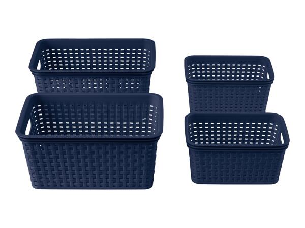 W5 Navy Storage Basket Set - Set of 4