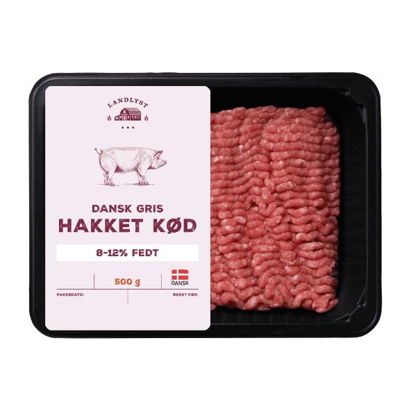 Hakket kød af dansk gris