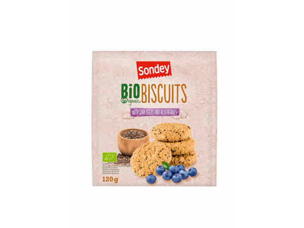 Bio Biscuits with Chia Seeds and Blueberries