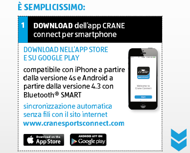 Orologio GPS Bluetooth(R) con cardiofrequenzimetro CRANE(R) CONNECT