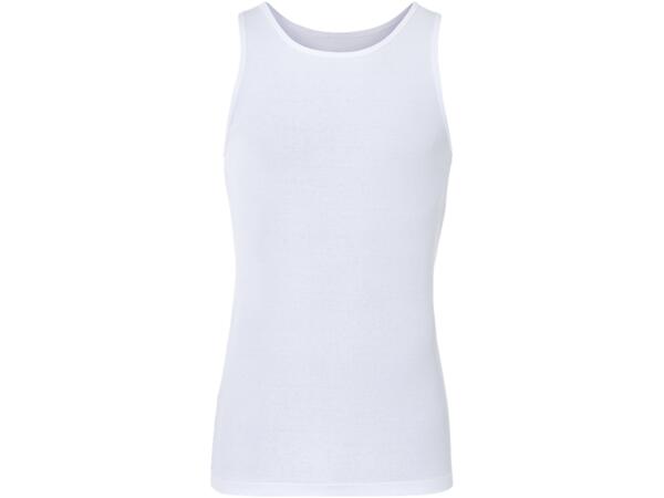 Men's double-ribbed vests, 2 pieces