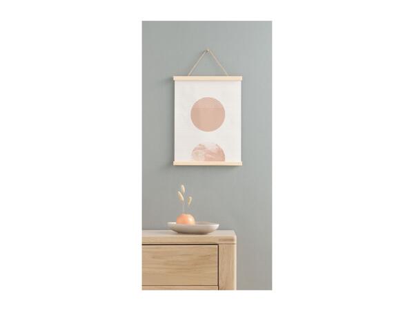 Livarno Home Magnetic Wooden Frame With Pink Abstract Design on Poster