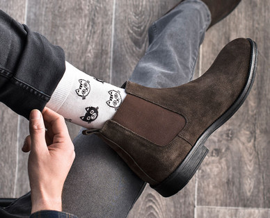 ROYAL CLASS Herren-Leder-Stiefeletten