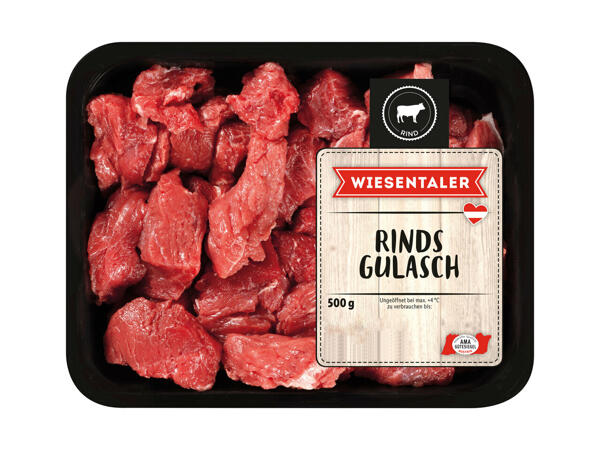 WIESENTALER Frisches österreichisches Rindsgulaschfleisch