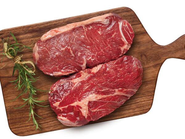 Frisches Rumpsteak oder Rib-Eye-Steak