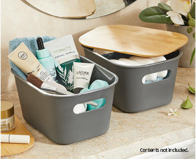 Bathroom Storage Tubs 2pk