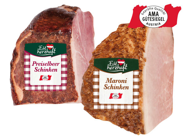 Preiselbeer- oder Maronischinken