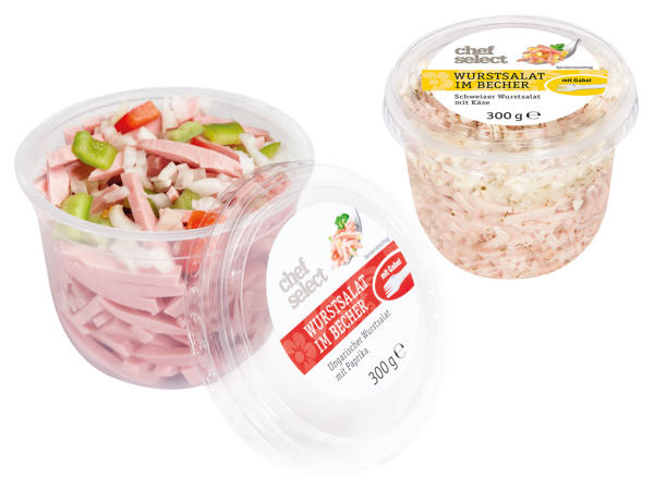 CHEF SELECT Wurstsalat im Becher mit Dressing