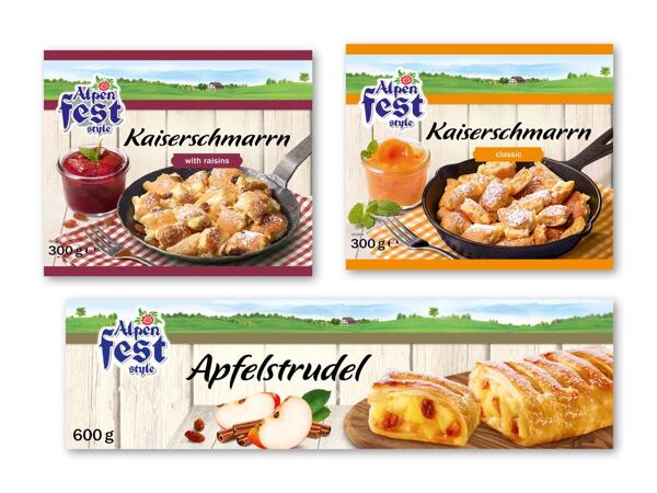 ALPENFEST Kaiserschmarrn eller æblekage
