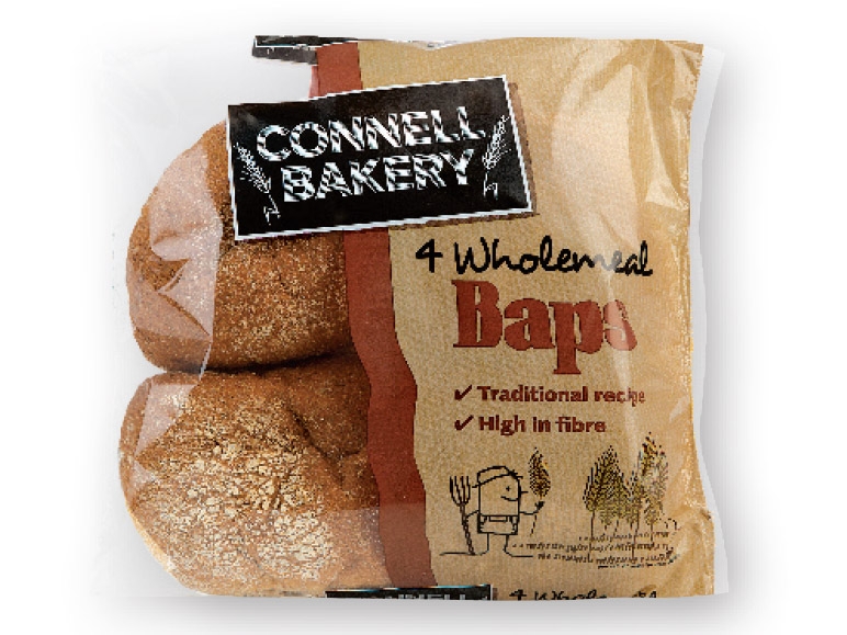 CONNELL BAKERY(R) 4 Wholemeal Baps