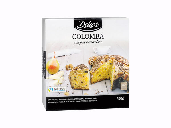 Colomba Cake with Pears and Chocolate