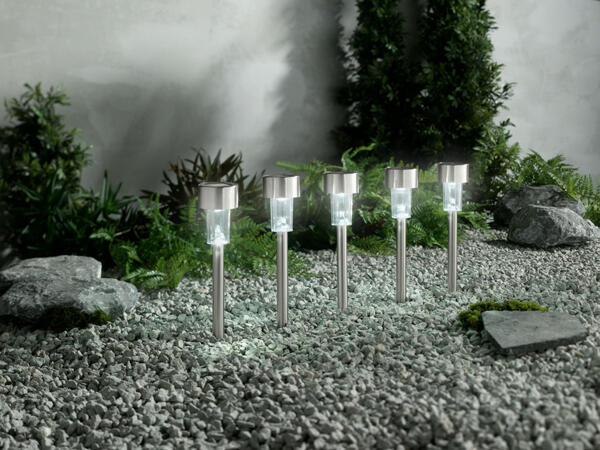 LIVARNO home Solární LED svítidlo, 5 kusů