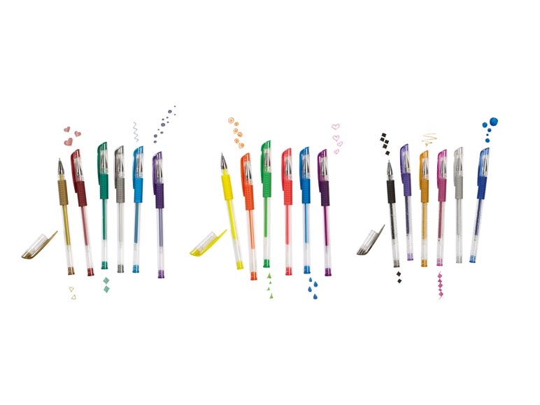 Stylos à encre gel, 6 pièces