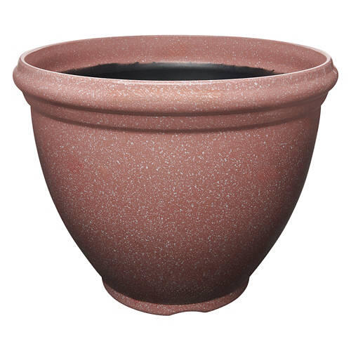 15" Light Weight Plastic Planter, Dark Rose
