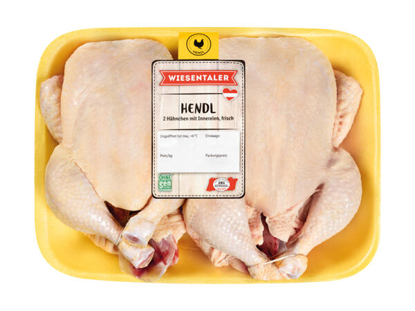 Frisches Hendl im Doppelpack