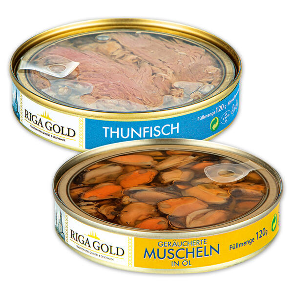 Geräucherte Muscheln / Thunfisch