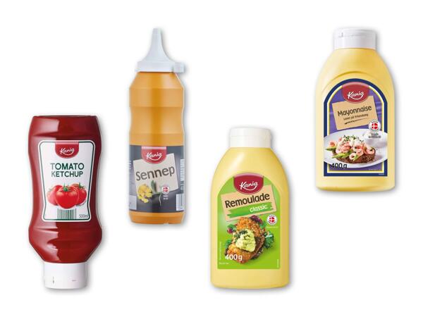 Ketchup, sennep, remoulade eller mayonnaise
