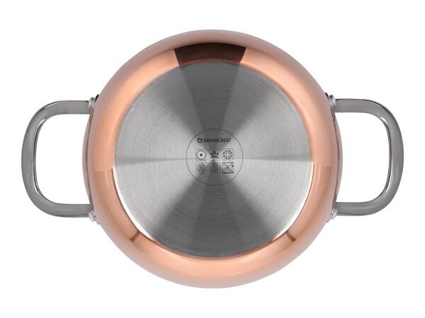 Silvercrest 20cm Copper Stockpot & Lid