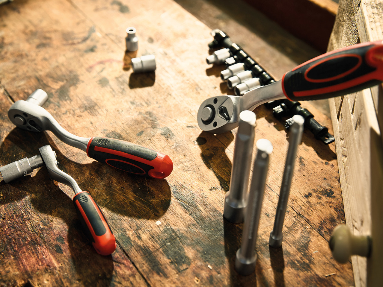Powerfix Profi Socket or Ratchet Spanner Set1