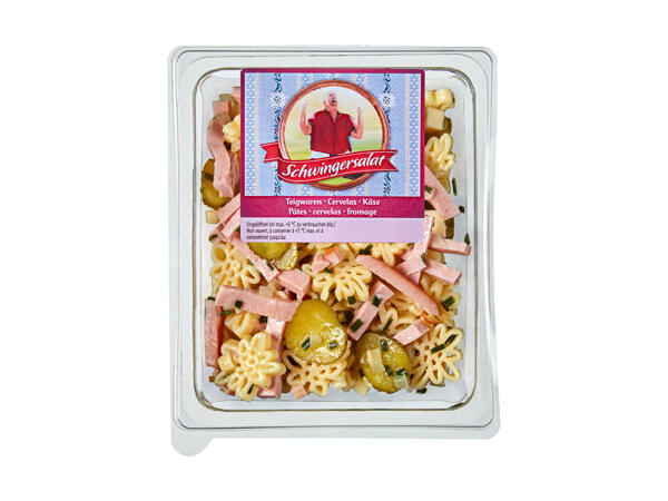 Salade de pâtes au cervelas et fromage