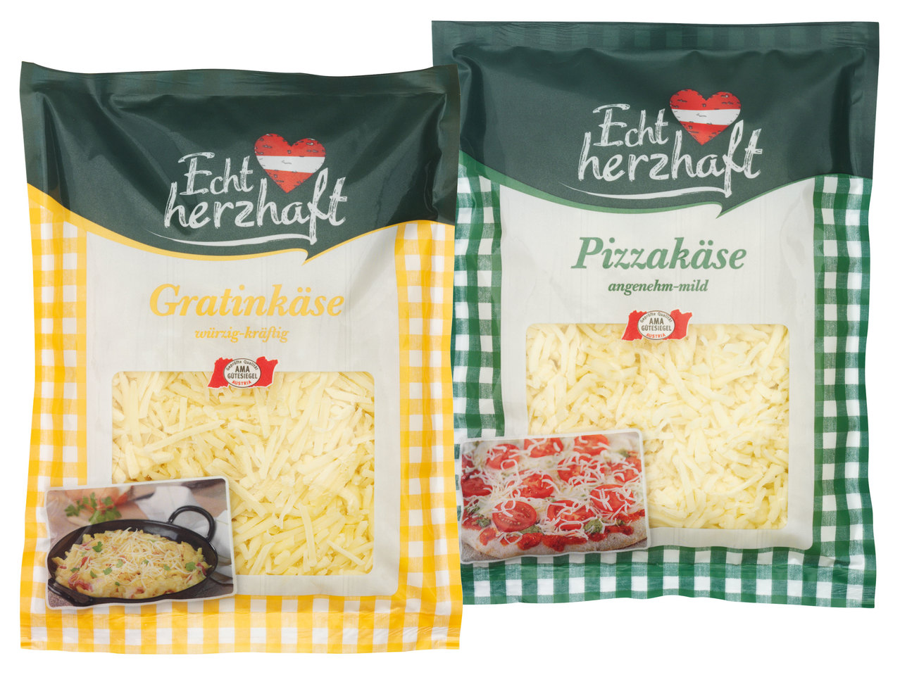 ECHT HERZHAFT Pizza-/Gratinkäse