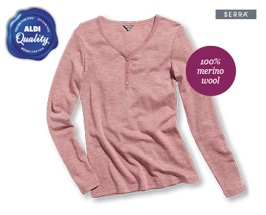 LADIES MERINO V-NECK TOP
